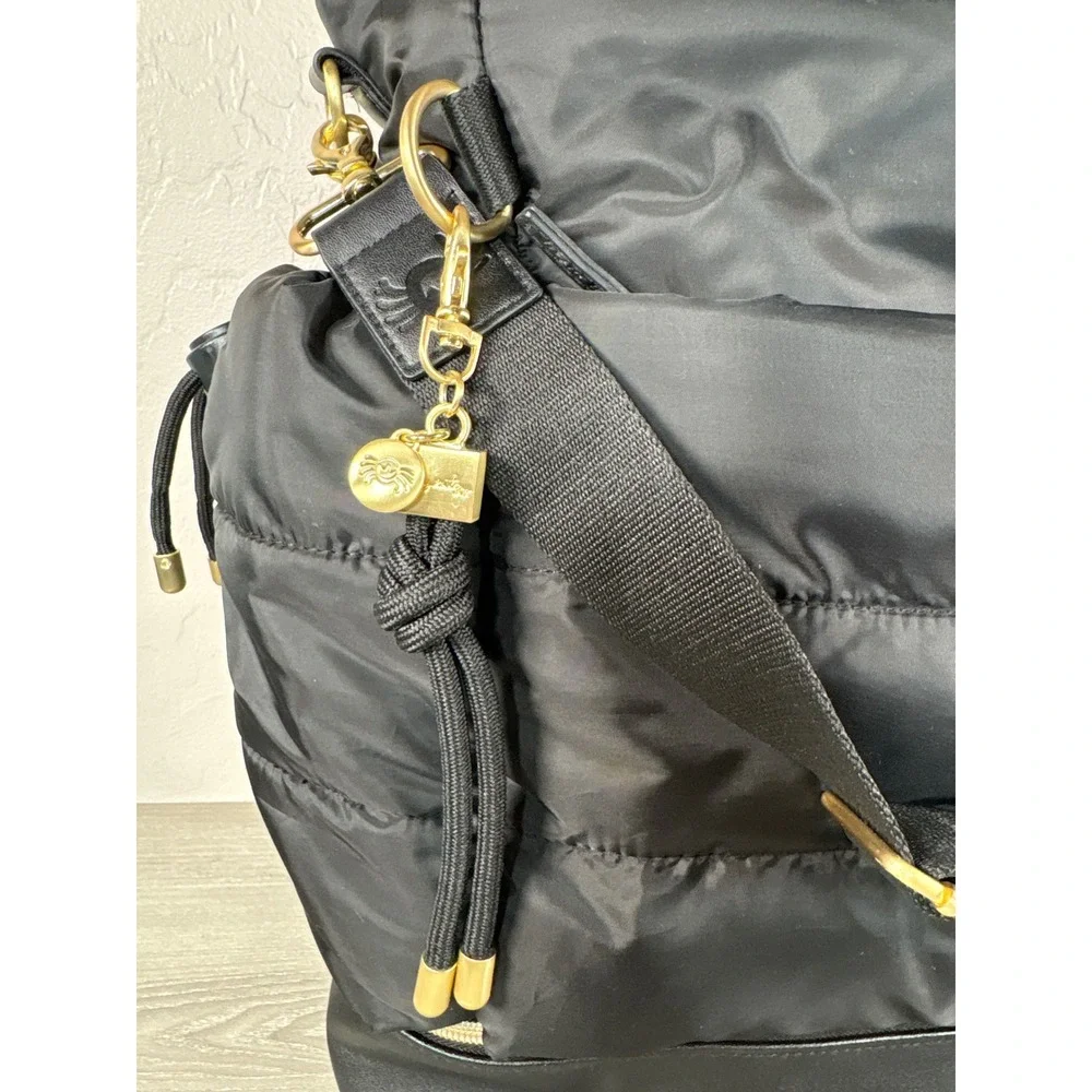 Itzy Ritzy Dream Weekender Hospital Bag Midnight Black Quilted Puffer Travel